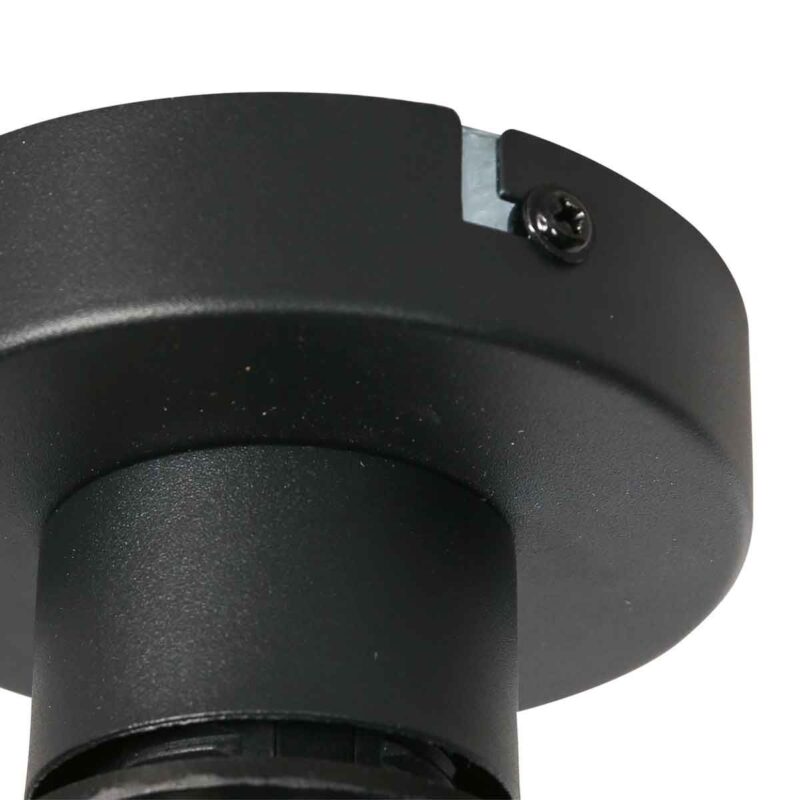Plafondlamp Bloeba 4372ZW met rookglas druppelkap Ø15 cm - Afbeelding 4