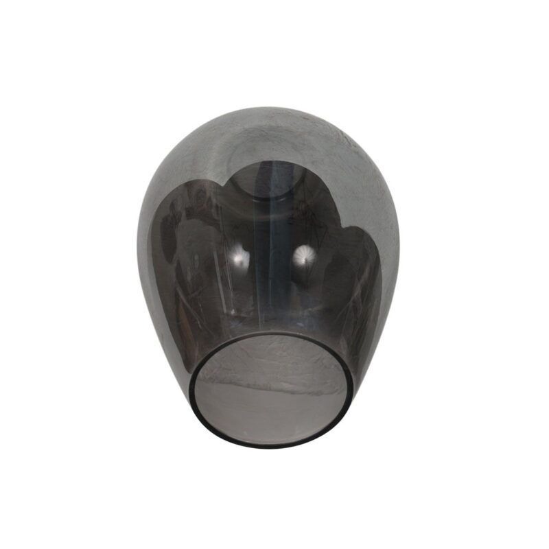 Plafondlamp Bloeba 4372ZW met rookglas druppelkap Ø15 cm - Afbeelding 5