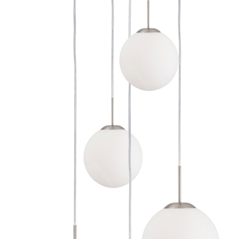 Plafondlamp Bollique 7376ST Staal 5 lichts E27 fitting - Afbeelding 6