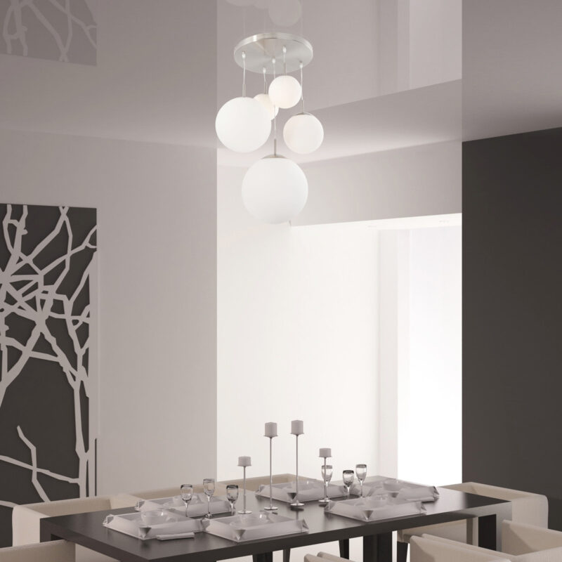 Plafondlamp Bollique 7376ST Staal 5 lichts E27 fitting - Afbeelding 7