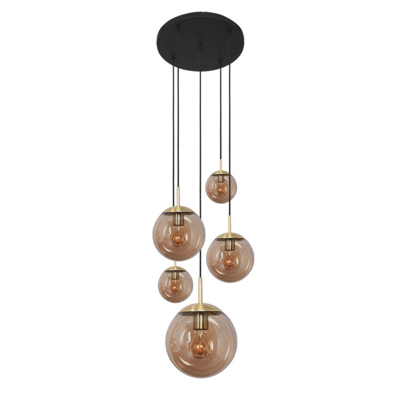 Plafondlamp Bollique New 2730ME Messing 5 lichts E27 fitting - Afbeelding 11
