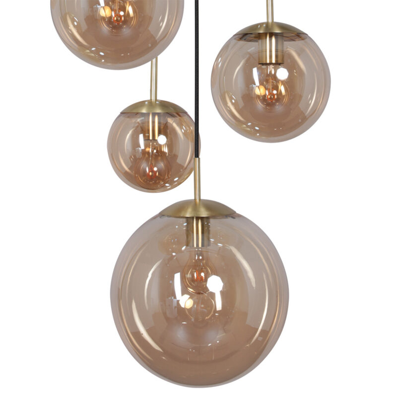 Plafondlamp Bollique New 2730ME Messing 5 lichts E27 fitting - Afbeelding 6