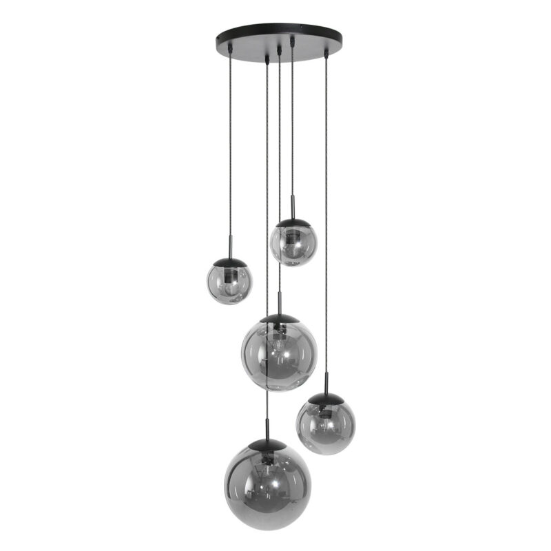 Plafondlamp Bollique New 2730ZW Zwart 5 lichts - Afbeelding 16
