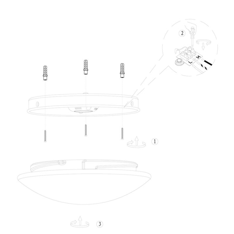 Plafondlamp Ceiling & Wall 2127W Wit Ø25 4 standen dimbaar - Afbeelding 8