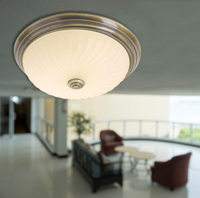 Plafondlamp Ceiling & Wall 2779BR Brons Ø30,5 cm 2 x E27 fittingen - Afbeelding 3