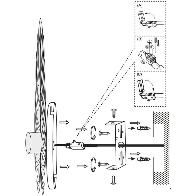 Lámpara de techo Feuilleter 3398BR Bronce 38cm - Imagen 10