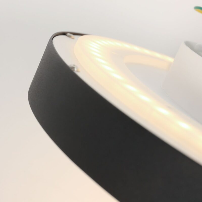 Plafondlamp Flady 3685ZW zwart Ø40 - Afbeelding 13