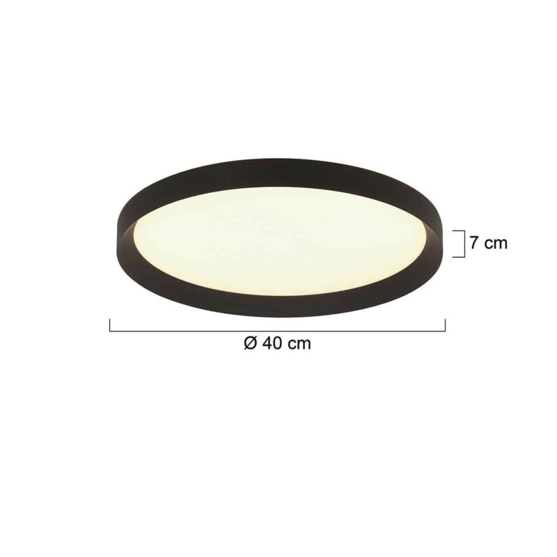 Plafondlamp Flady 3685ZW zwart Ø40 - Afbeelding 7