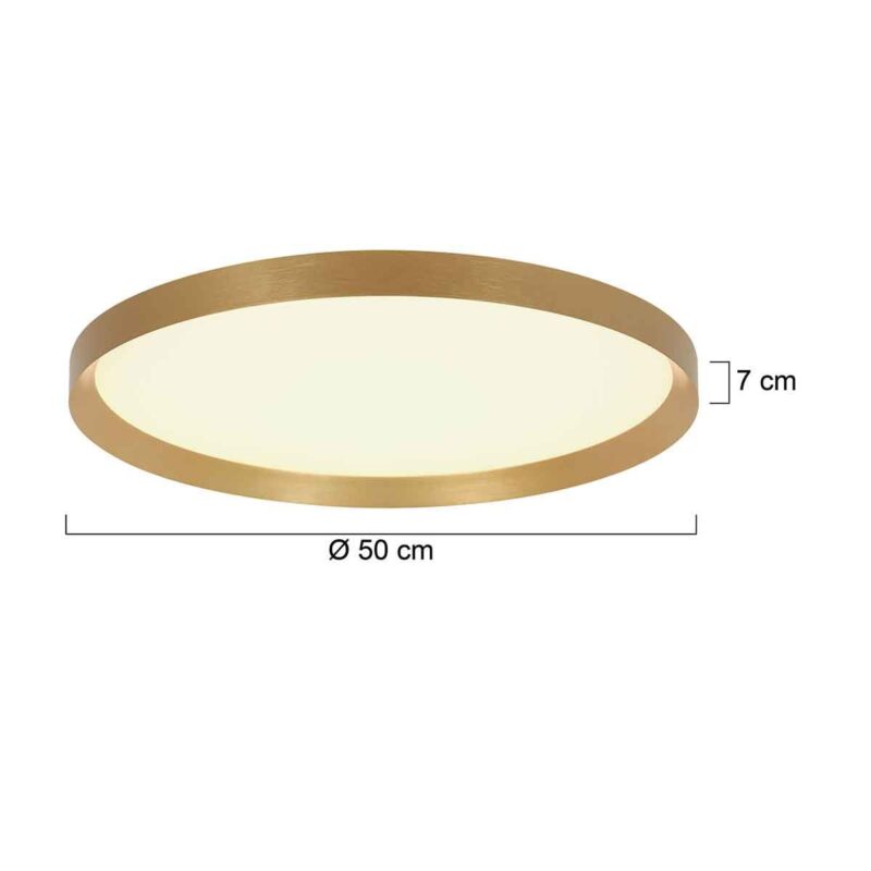 Plafondlamp Flady 3686GO goud Ø50 4600 Lumen - boven en onderlicht - Afbeelding 6