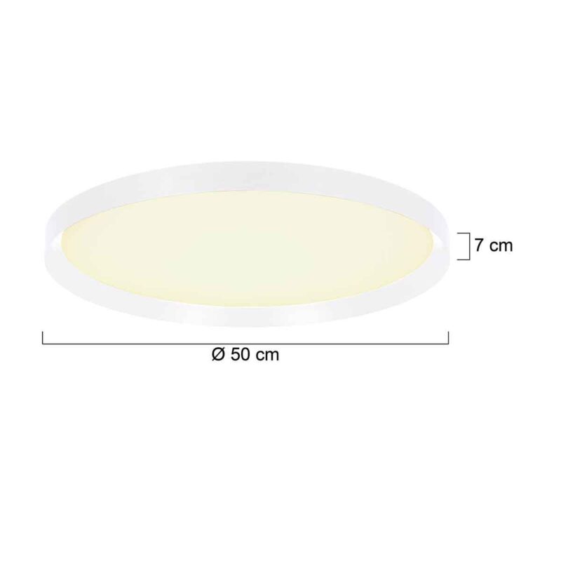 Plafondlamp Flady 3686W wit Ø50 4600 Lumen - Afbeelding 3