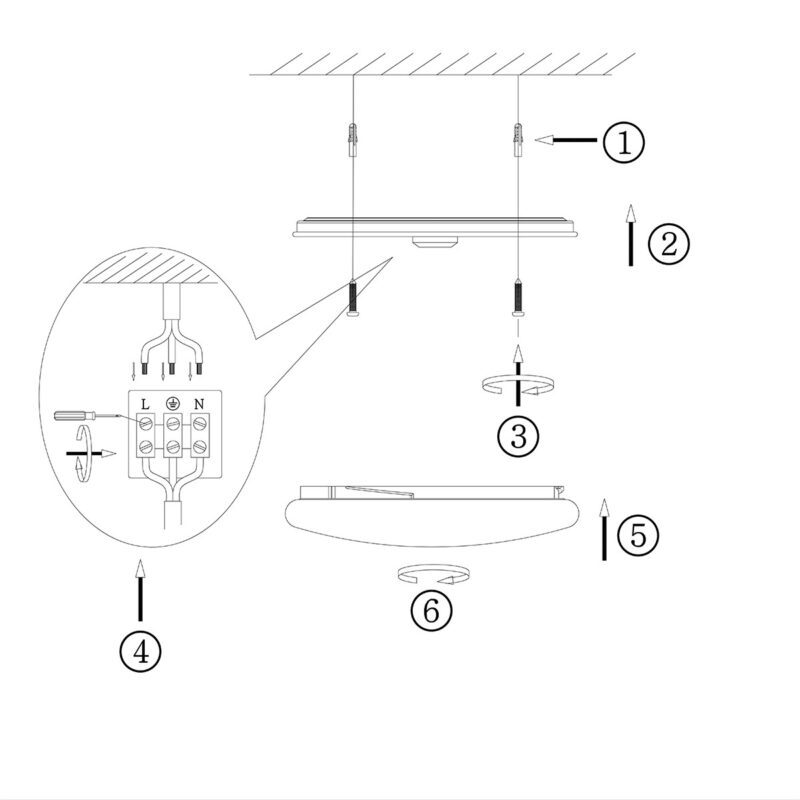 Plafondlamp Galaxy 7827W Wit 2700 Kelvin ook voor badkamer - Afbeelding 7