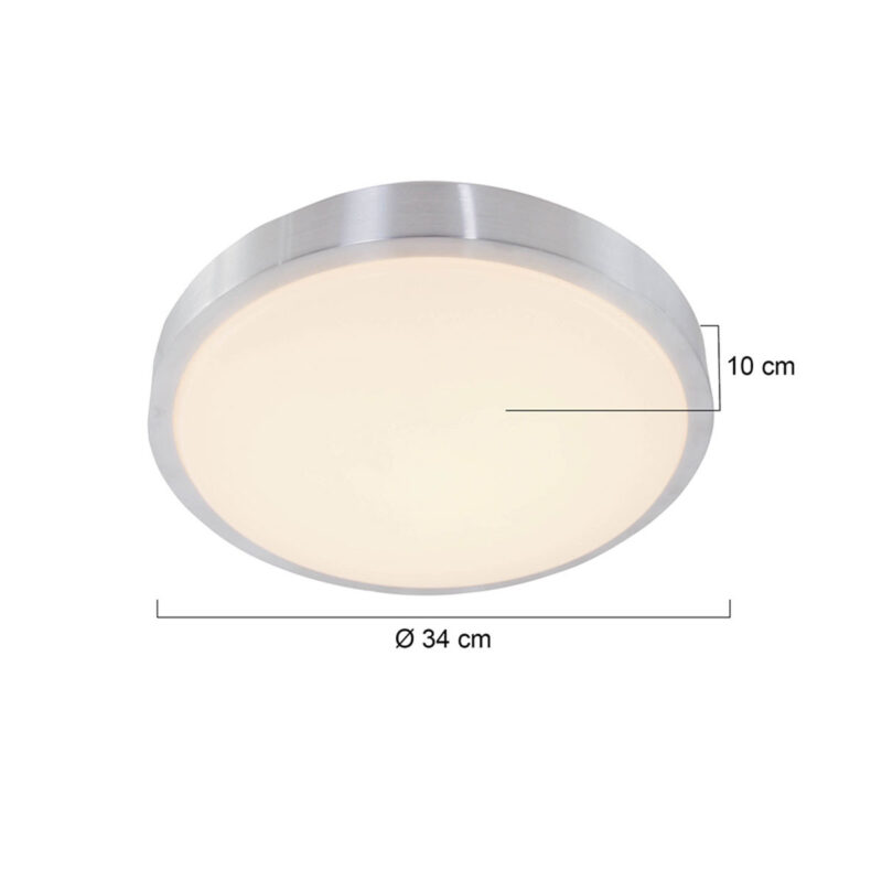 Plafondlamp Galaxy 7831ST Staal ook geschikt voor de badkamer - Afbeelding 5