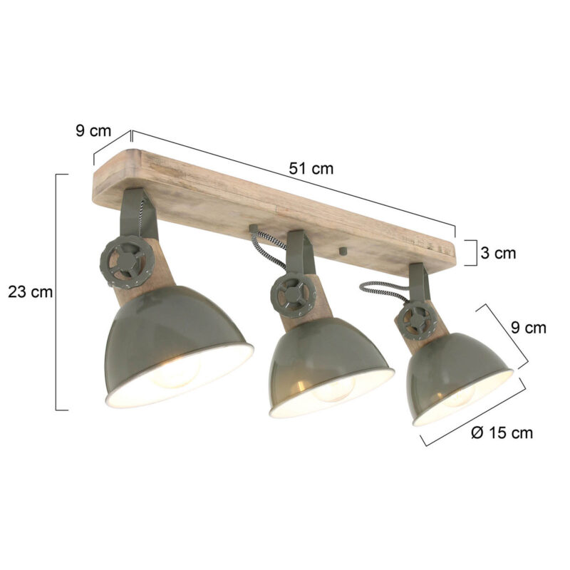 Plafondlamp Gearwood 2133G Groen E27 fitting - Afbeelding 6