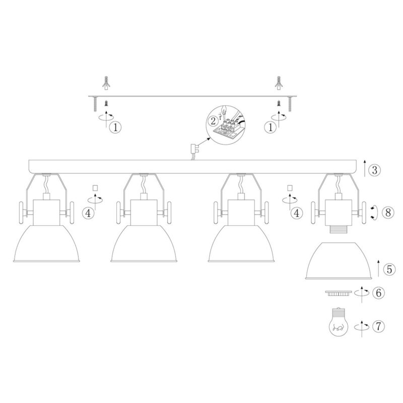 Plafondlamp Gearwood 2729W Wit E27 fitting - Afbeelding 8