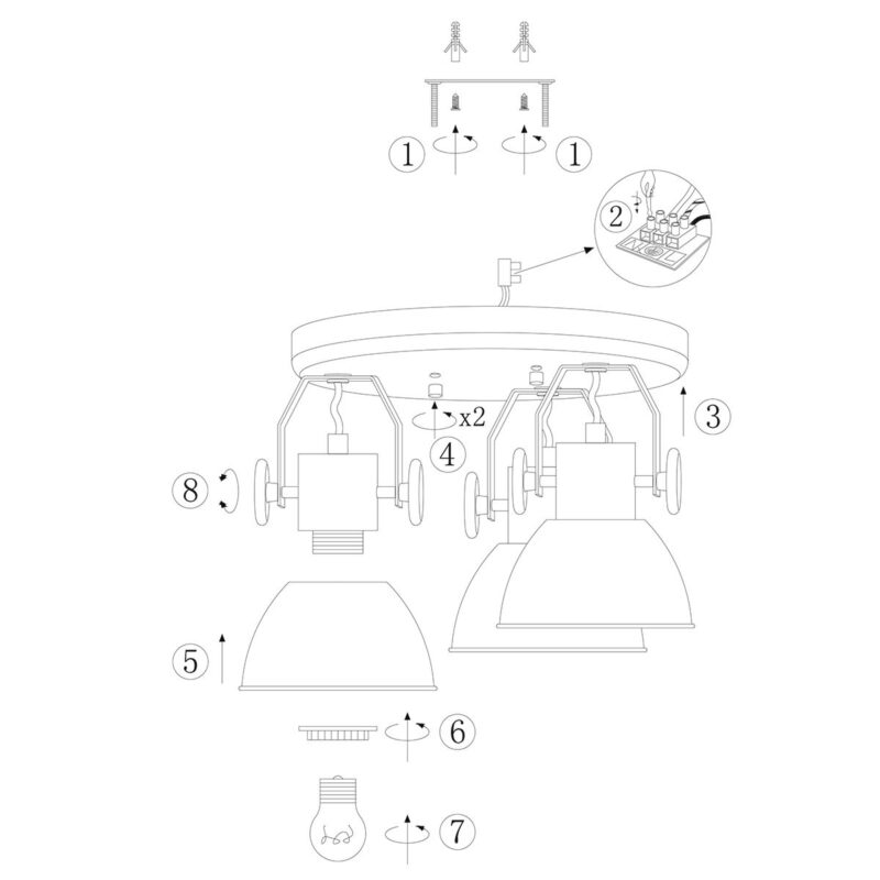 Plafondlamp Gearwood 3063G Groen E27 fitting - Afbeelding 8