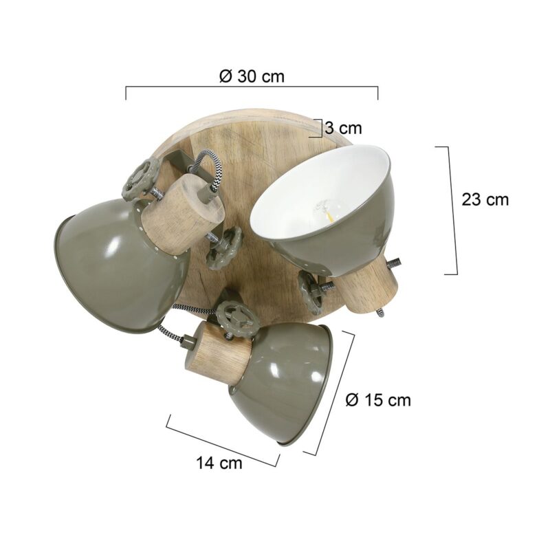 Plafondlamp Gearwood 3063G Groen E27 fitting - Afbeelding 6