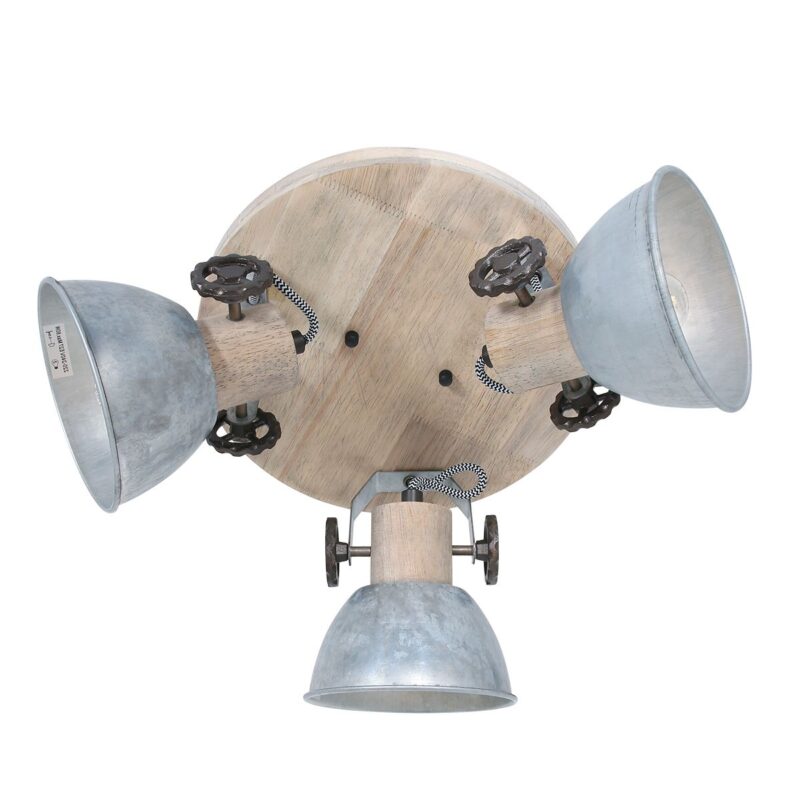 Plafondlamp Gearwood 3063NI Nikkel E27 fittingen - Afbeelding 2