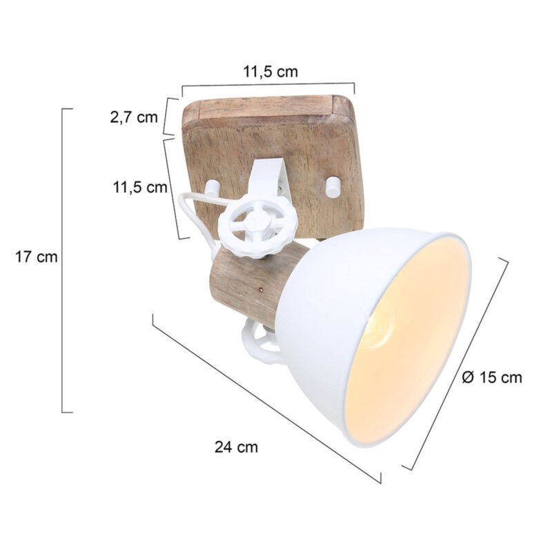 Plafondlamp Gearwood 7968W Wit E27 fitting - Afbeelding 7