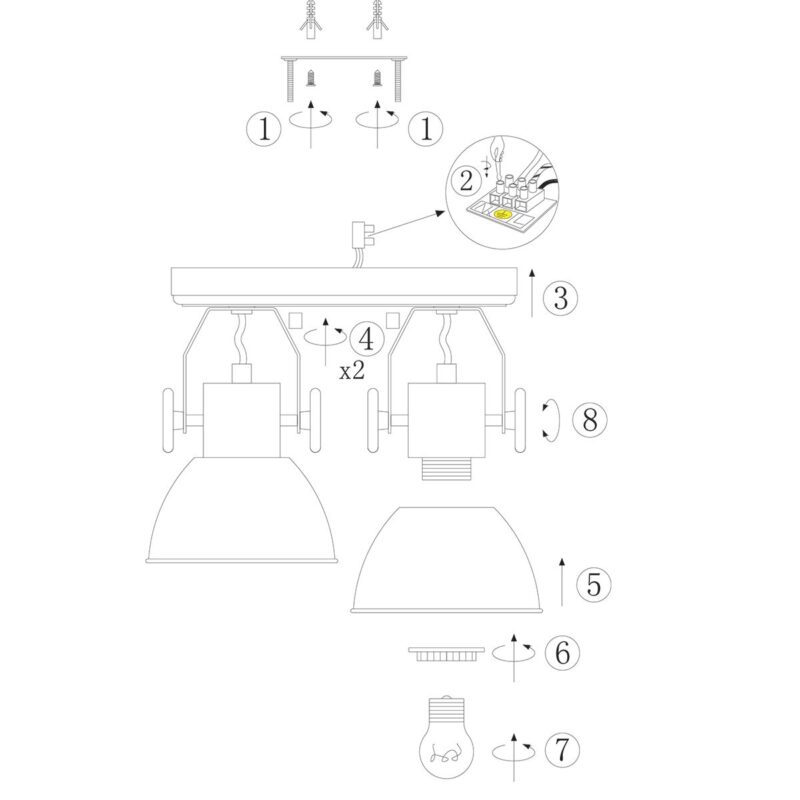 Plafondlamp Gearwood 7969G Groen E27 fittingen - Afbeelding 8