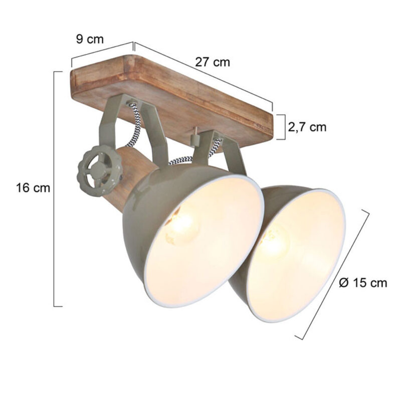 Plafondlamp Gearwood 7969G Groen E27 fittingen - Afbeelding 6