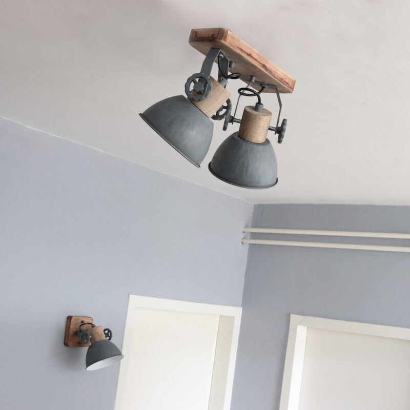 Plafondlamp Gearwood 7969GR Grijs E27 fittingen - Afbeelding 4