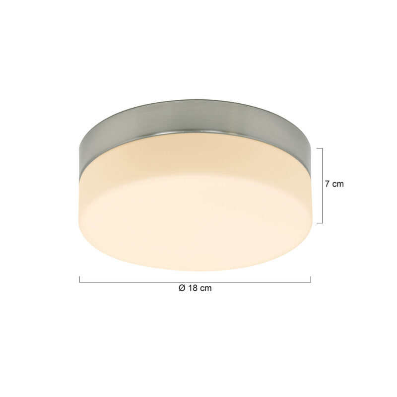 Plafondlamp Ikaro 1362ST Staal Ø18cm met 4 standen dimmer - Afbeelding 6
