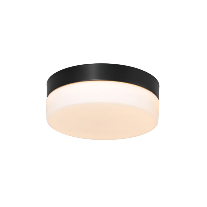 Plafondlamp Ikaro 1362ZW Zwart Ø18cm met 4 standen dimmer