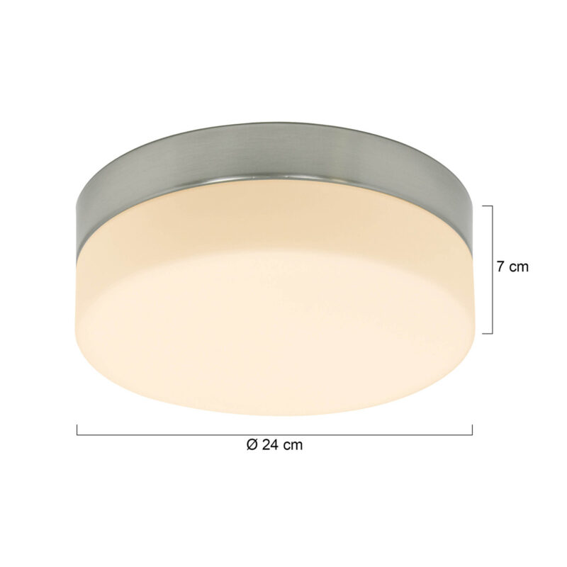Plafondlamp Ikaro 1363ST Staal Ø24cm met 4 standen dimmer - Afbeelding 7