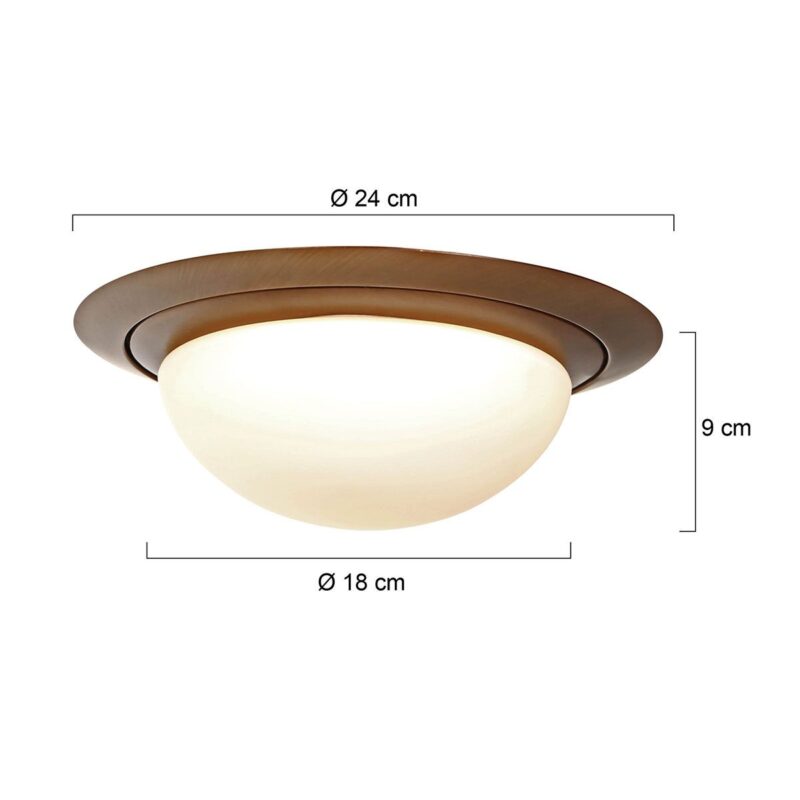 Plafondlamp Ikaro 1365BR Brons Ø24cm 4 stappen dimbaar - Afbeelding 7