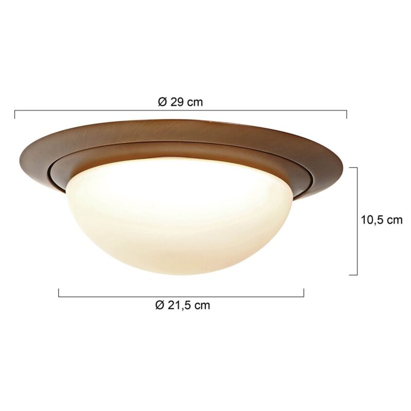 Plafondlamp Ikaro 1366BR Brons Ø29cm 4 stappen dimbaar - Afbeelding 6
