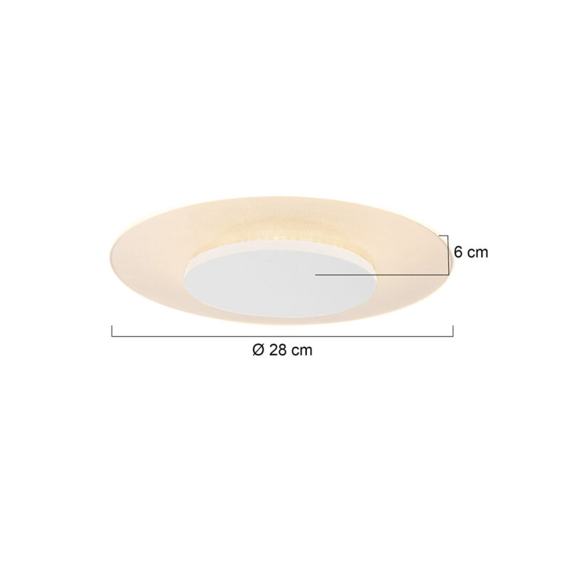 Plafondlamp Lido 7797W Wit Ø28 cm 1100 Lumen - Afbeelding 7