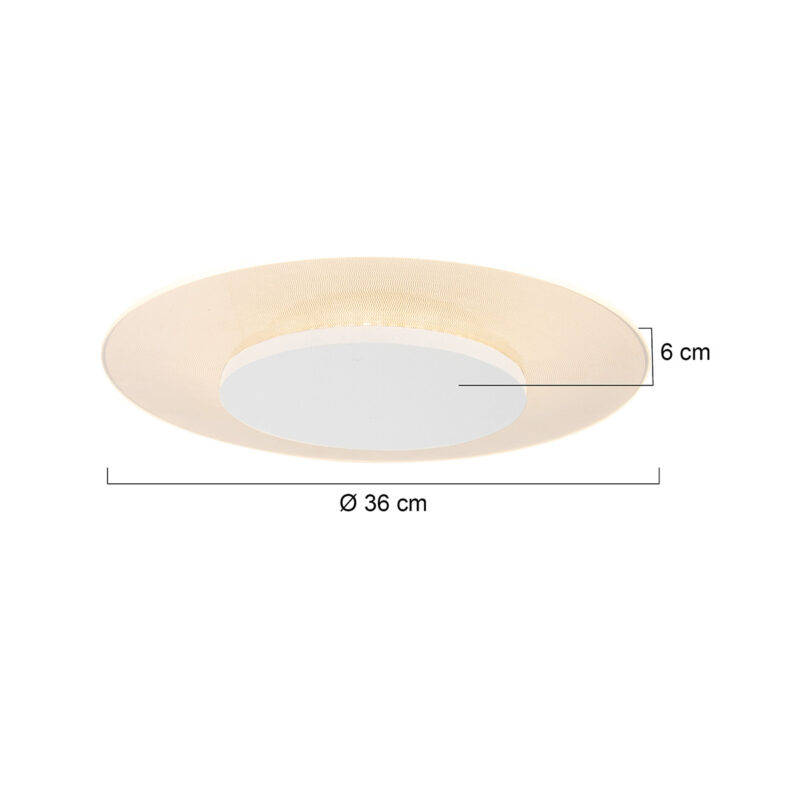 Plafondlamp Lido 7798W Wit Ø36 cm 1500 Lumen - Afbeelding 7