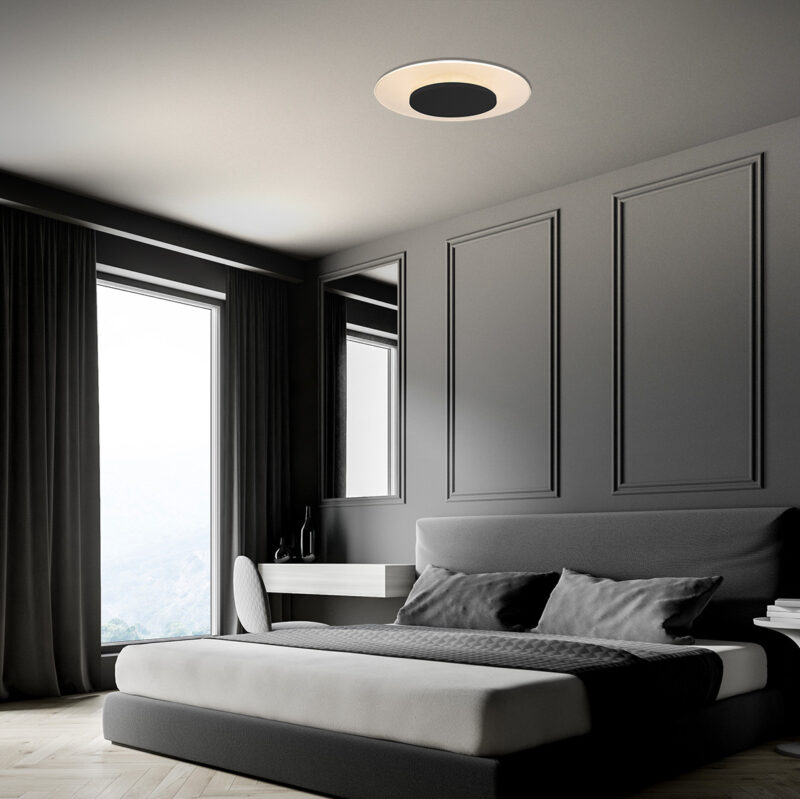 Plafondlamp Lido 7799ZW Zwart Ø42 cm 2200 Lumen - Afbeelding 3
