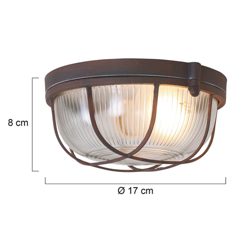 Plafondlamp Lisanne 1342B Bruin met E27 fitting - Afbeelding 6