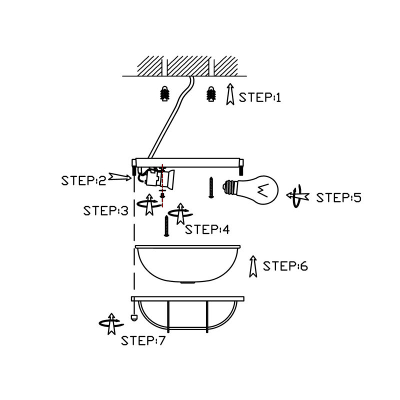 Plafondlamp Lisanne 1342GR Grijs met E27 fitting - Afbeelding 7