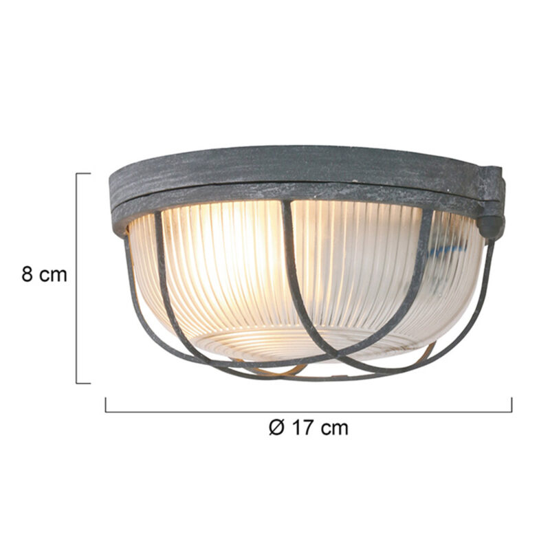 Plafondlamp Lisanne 1342GR Grijs met E27 fitting - Afbeelding 5