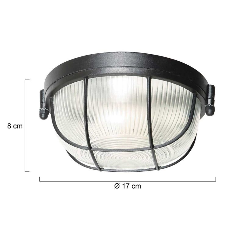 Plafondlamp Lisanne 1342ZW Zwart E27 fitting - Afbeelding 6