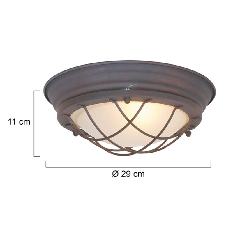 Plafondlamp Lisanne 1357B Bruin met E27 fitting - Afbeelding 6