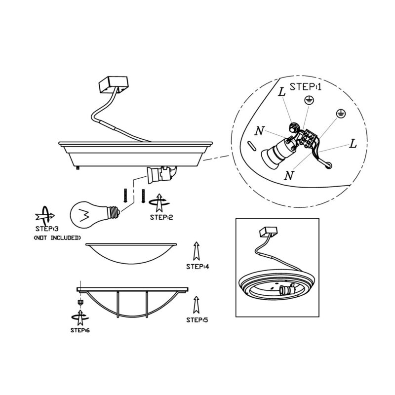 Plafondlamp Lisanne 1357GR Grijs met E27 fitting - Afbeelding 7