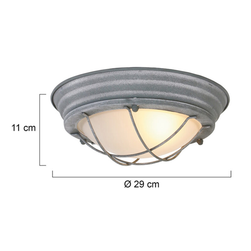 Plafondlamp Lisanne 1357GR Grijs met E27 fitting - Afbeelding 5