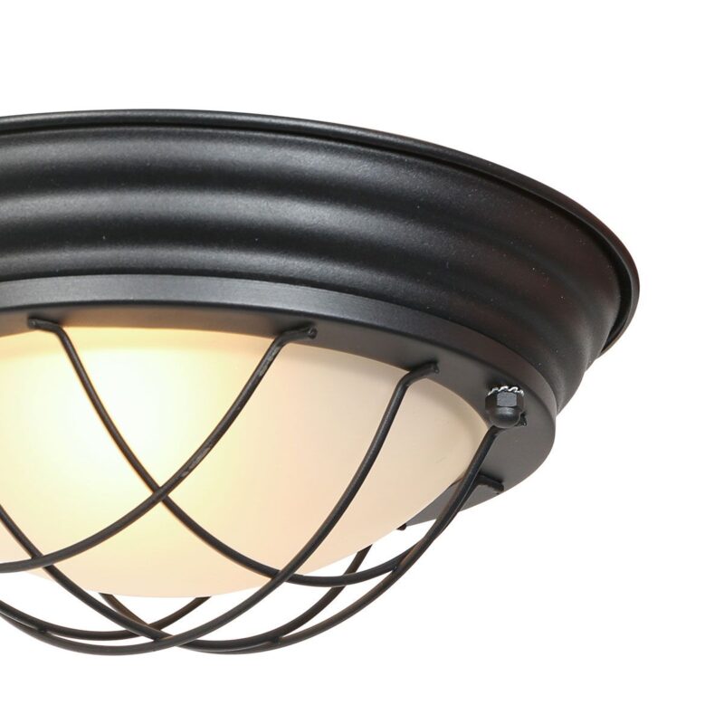 Plafondlamp Lisanne 1357ZW Zwart met E27 fitting - Afbeelding 5