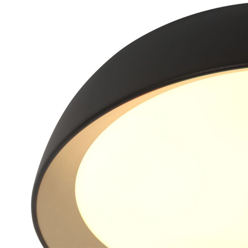 Plafondlamp Mykty 3688ZW zwart met goud Ø45 cm 3200 Lumen - Afbeelding 3