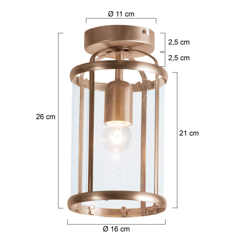 Plafondlamp Pimpernel 5973BR Brons Ø16 E27 fitting - Afbeelding 6