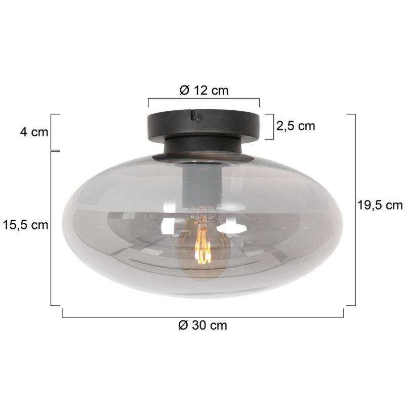 Plafondlamp Reflexion Smoke 3388ZW 30cm - Afbeelding 6