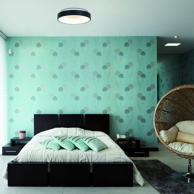 Plafondlamp Ringlede 2563ZW Zwart Ø48cm - Afbeelding 4