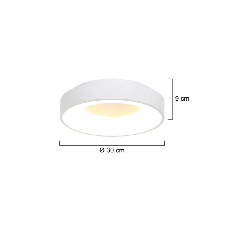 Plafondlamp Ringlede 3086W Wit Ø30cm - Afbeelding 7