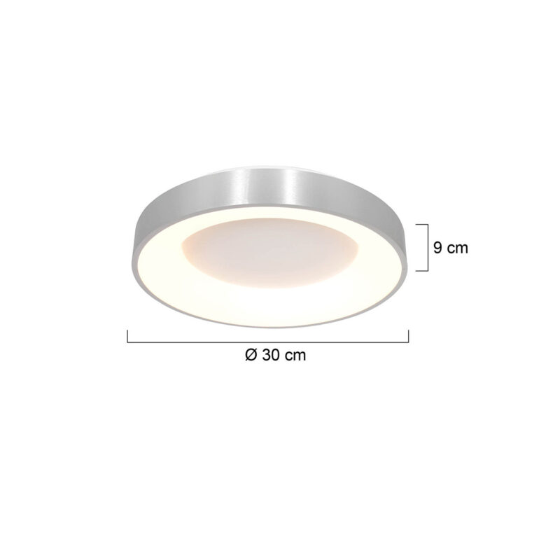 Plafondlamp Ringlede 3086ZI Zilver Ø30cm - Afbeelding 8