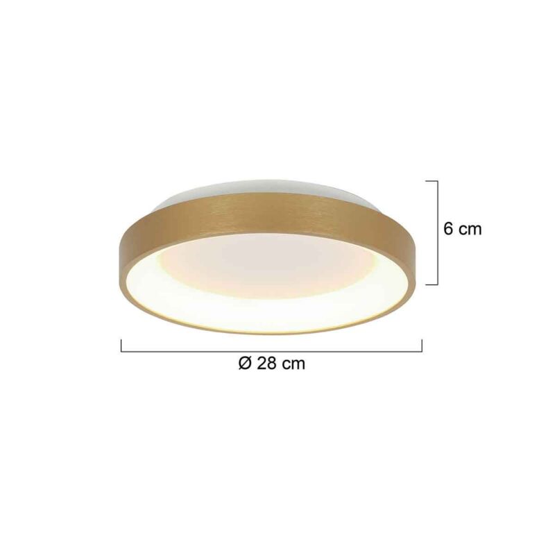 Plafondlamp Ringlede 3690GO Goud rond 28cm - Afbeelding 6