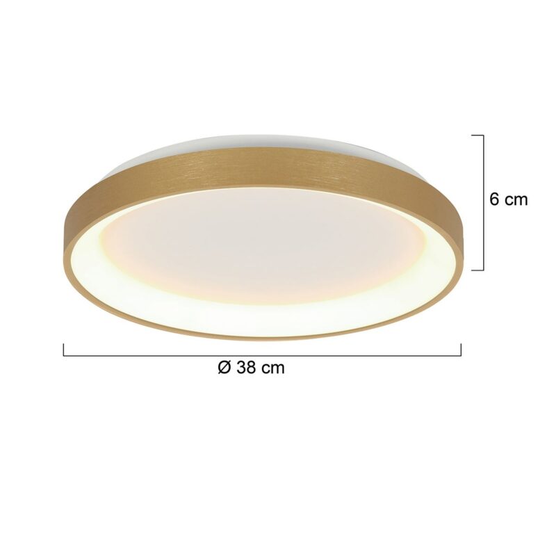 Plafondlamp Ringlede 3691GO Goud dimbaar 2400 Lumen - Afbeelding 7
