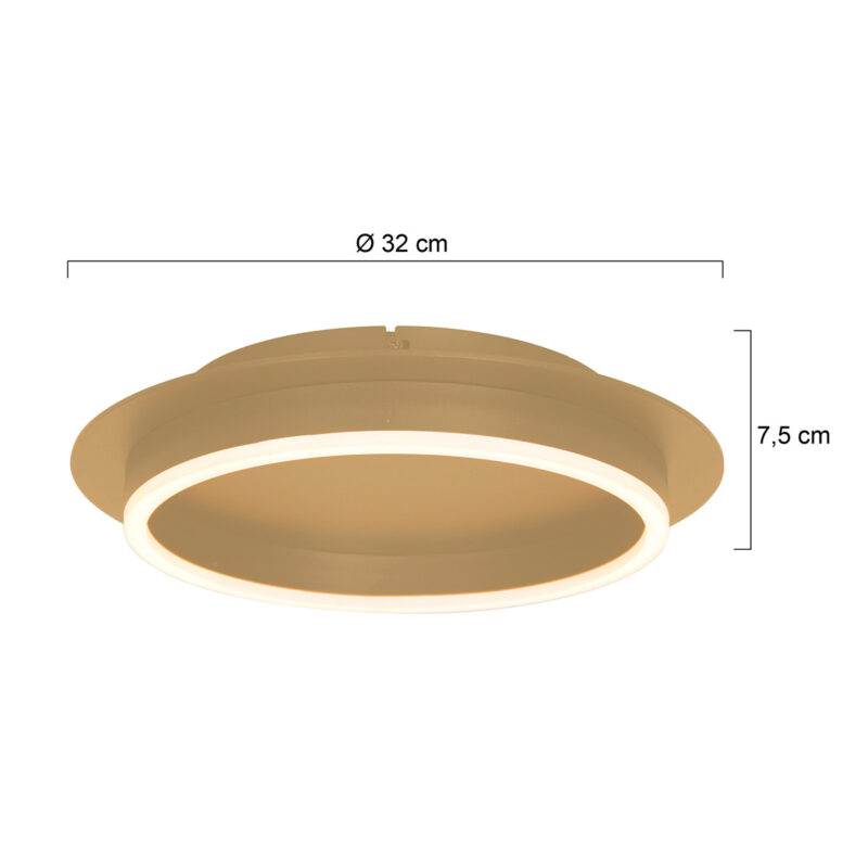 Plafondlamp Ringlux 3655GO Goud Ø32 2000 Lumen - Afbeelding 7